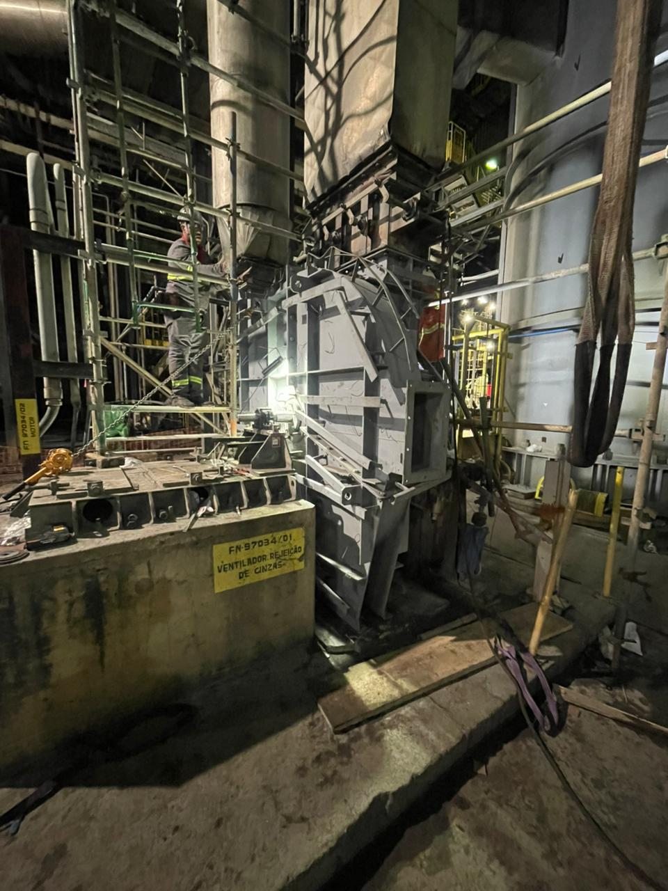 Intervenção industrial em equipamento de grande porte